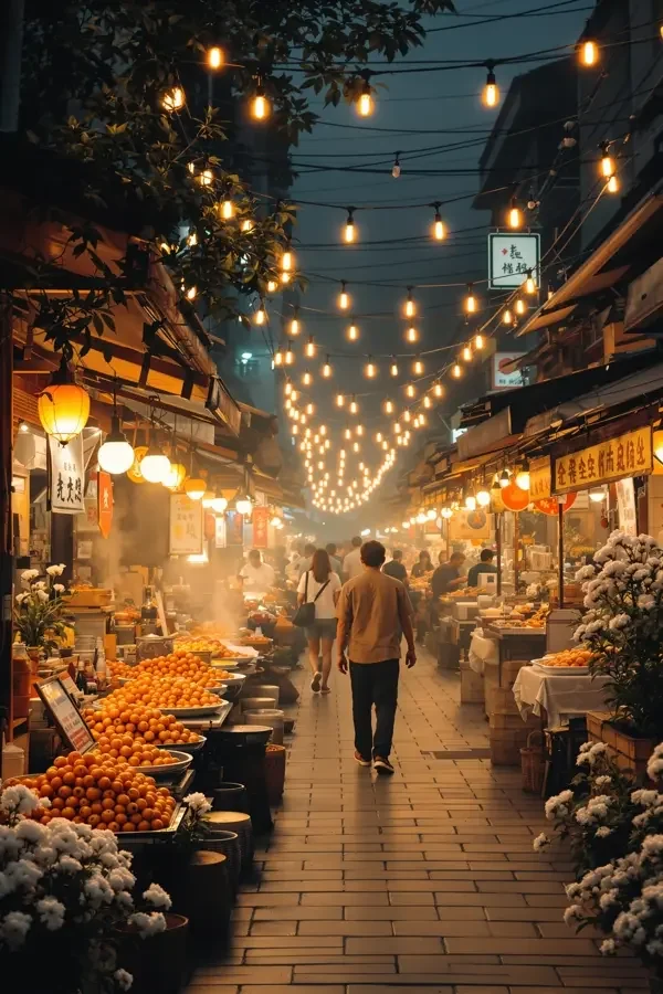 《夜市烟火》封面海报,都市类短剧
